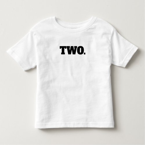 Number Two 2nd Birthday Toddler T_shirt