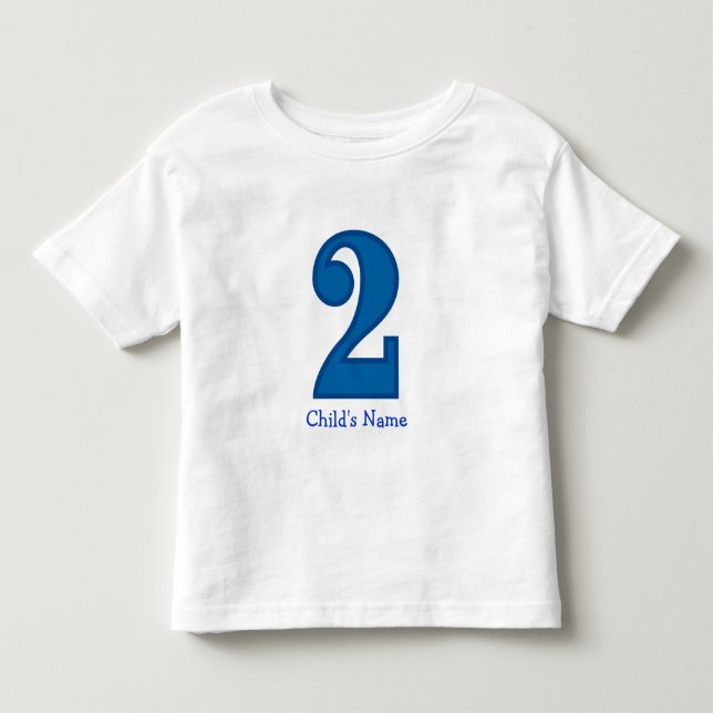 number two boy, Child's Name Toddler T-shirt (Front)