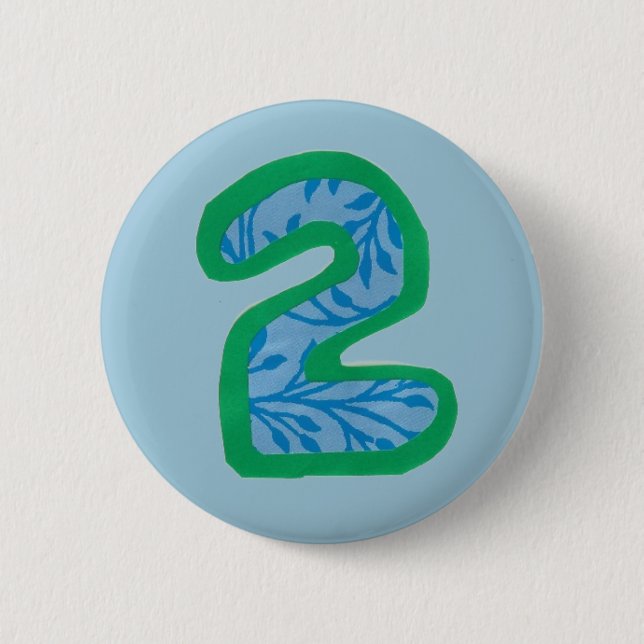Number Two Button (Front)