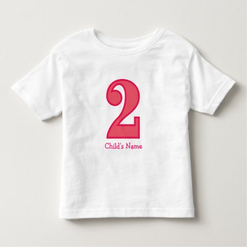 number two girl Childs Name Toddler T_shirt