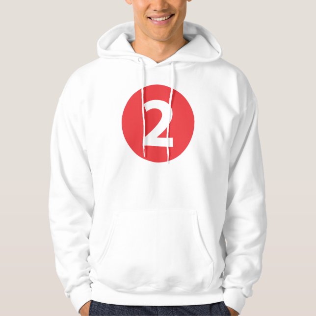 Number two red hoodie (Front)