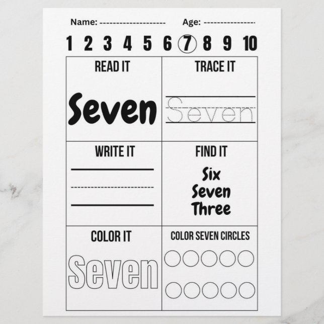 Number worksheets,Number Tracing Worksheet Letterhead (Front)