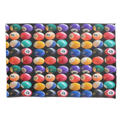Numbered And Coloured Eightballs  Pillowcase