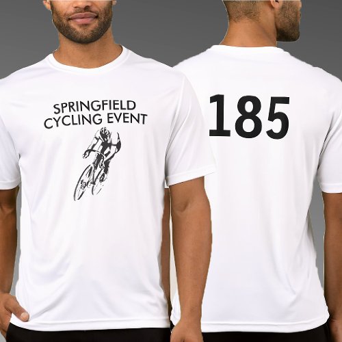 Numbered Bike Racer Cycling Event T_Shirt