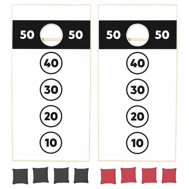 Numbered Circles Cornhole Set (Set)