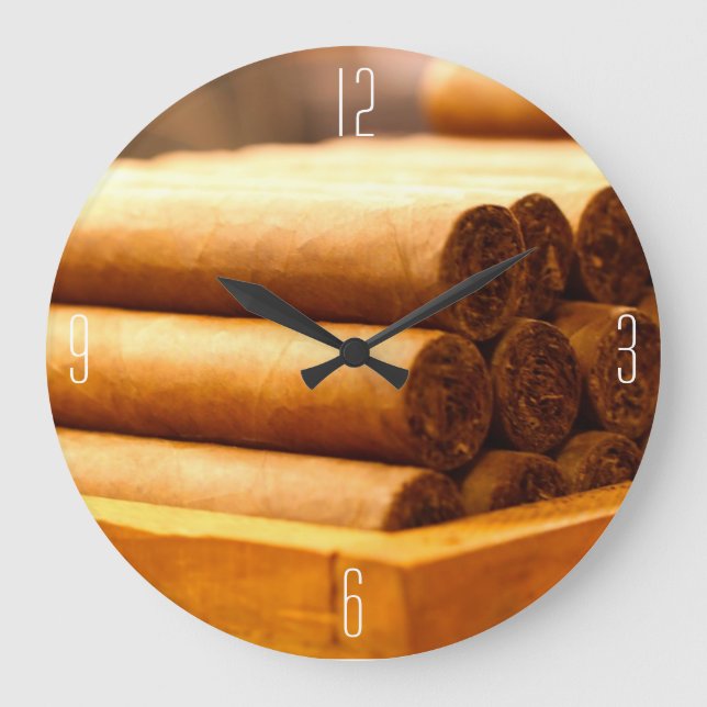 (Numbered)Hand Rolled Cigars from La Romana DR. Large Clock (Front)