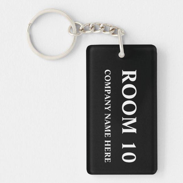 Numbered Hotel room keychains | Customizable (Front)