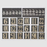 Numbered Junk Journal Elements Tissue Paper