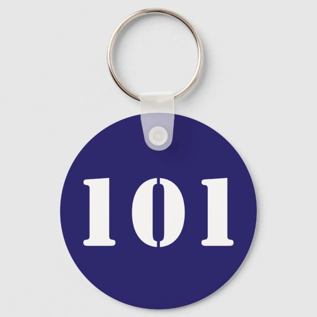 Numbered Keyboard Keychain (Front)