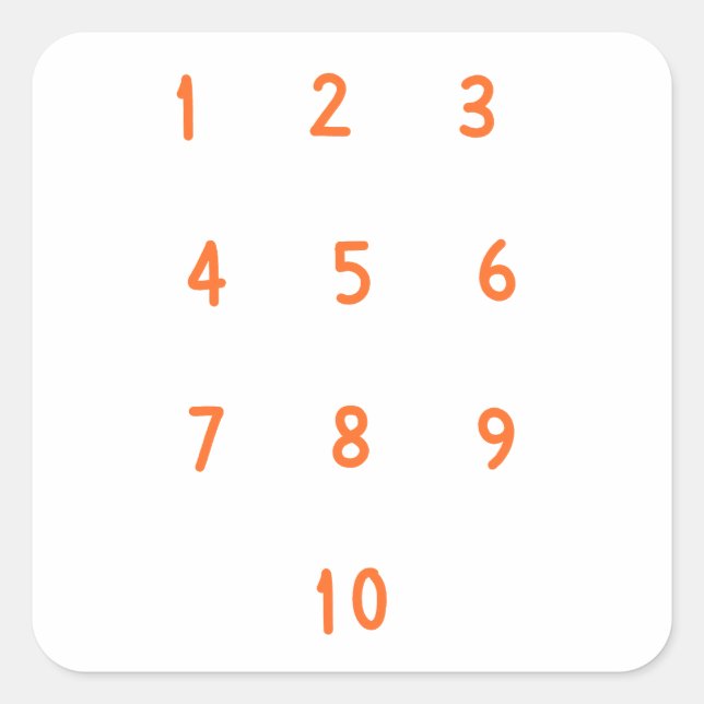 numbers 1-10 counting Stickers Labels modern (Front)