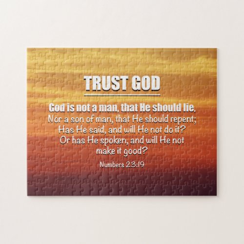 Numbers 2319 TRUST GOD Christian Jigsaw Puzzle