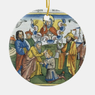 Numbers 27 18-23 Moses lays his hand upon Joshua, Ceramic Ornament