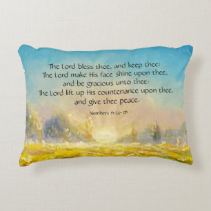Numbers 6:24-26  accent pillow