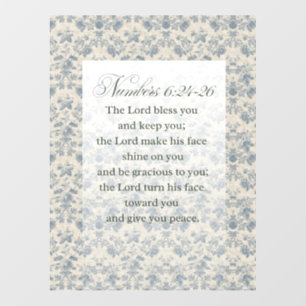 Numbers 6:24-26 Bible Verse Art Wall Decal