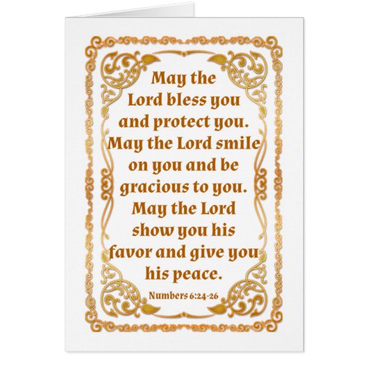 Numbers 6:24-26 Bible Verse Card (Front)