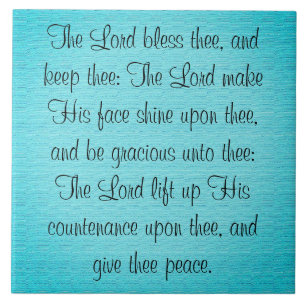 Numbers 6:24-26 ceramic tile