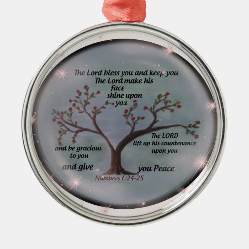 Numbers 624_26 Lord Bless You and Keep You Peace Metal Ornament