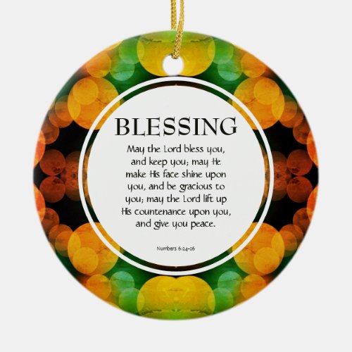 Numbers 624_26 MAY THE LORD BLESS YOU Ceramic Ornament