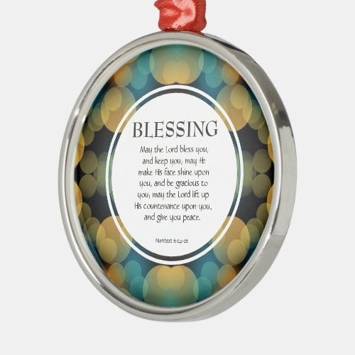 Numbers 624_26  MAY THE LORD BLESS YOU Metal Ornament