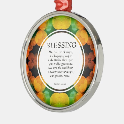 Numbers 624_26 MAY THE LORD BLESS YOU Metal Ornament