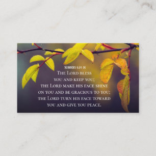 Numbers 6:24-26 The Lord Bless You and Keep You Business Card