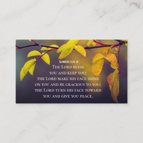 Numbers 624_26 The Lord Bless You and Keep You Business Card