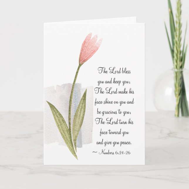 Numbers 6:24-26 The Lord Bless You and Keep You Card (Front)