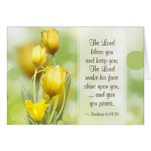 Numbers 6 24-26 The Lord bless you and keep you Cards
