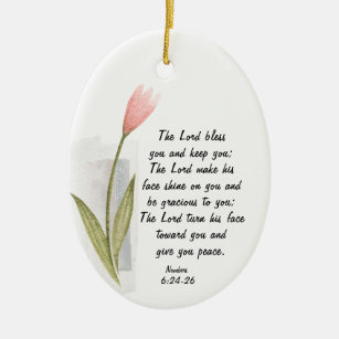 Numbers 6:24-26 The Lord Bless You and Keep You Ceramic Ornament