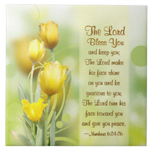 Numbers 6 24-26 The Lord bless you and keep you Ceramic Tile
