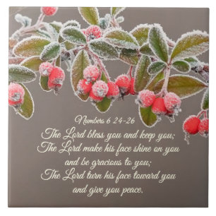 Numbers 6 24-26 The Lord bless you and keep you Ceramic Tile