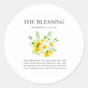 Numbers 6:24-26 The Lord bless you and keep you Classic Round Sticker