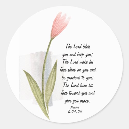 Numbers 624_26 The Lord Bless You and Keep You Classic Round Sticker