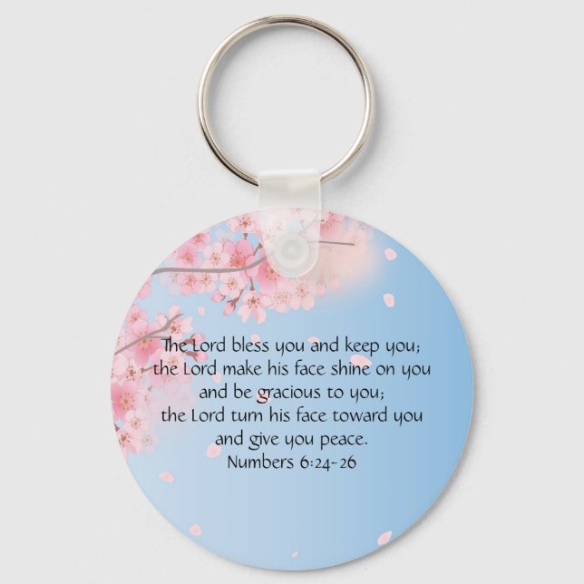 Numbers 6:24-26 The Lord Bless You and Keep You Keychain (Front)