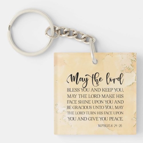 Numbers 624_26 The Lord Bless You and Keep You  Keychain