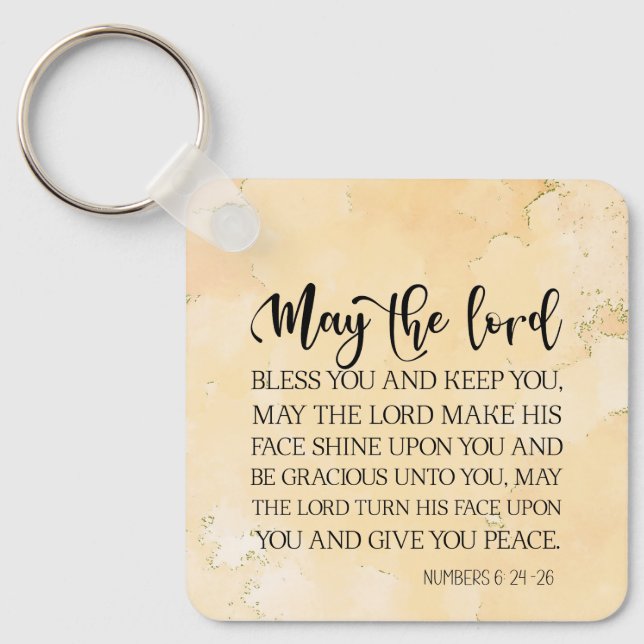 Numbers 6:24-26 The Lord Bless You and Keep You  Keychain (Front)