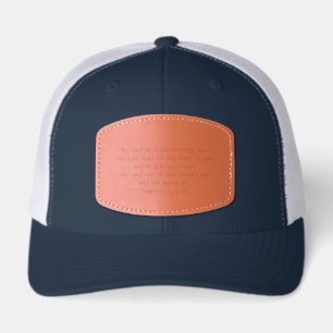 Numbers 6:24-26 The Lord Bless You and Keep You Leather Patch Hat