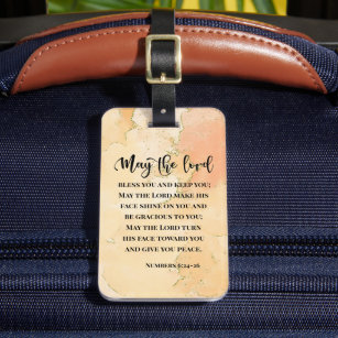 Numbers 6:24-26 The Lord Bless You and Keep You Luggage Tag