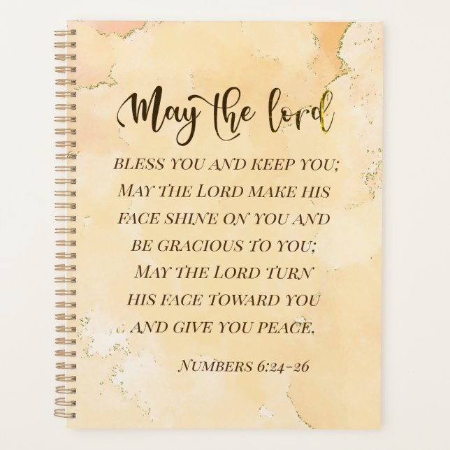Numbers 6:24-26 The Lord Bless You and Keep You Planner (Front)