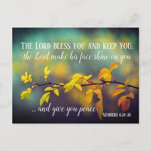 Numbers 624_26 The Lord Bless You and Keep You Postcard