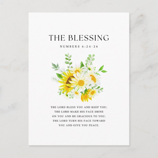 Numbers 6:24-26 The Lord bless you and keep you Postcard (Front)