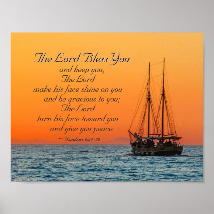Numbers 6 24 26 The Lord Bless You And Keep You Poster Zazzle Com