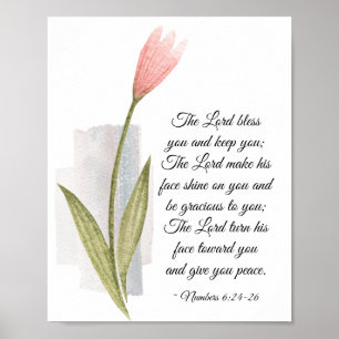 Numbers 6:24-26 The Lord Bless You and Keep You Poster
