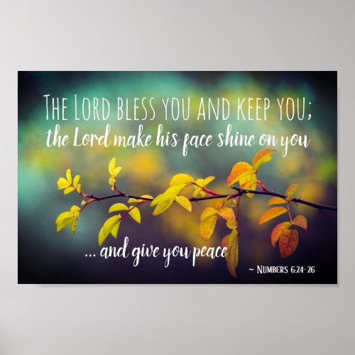 Numbers 624_26 The Lord Bless You and Keep You Poster