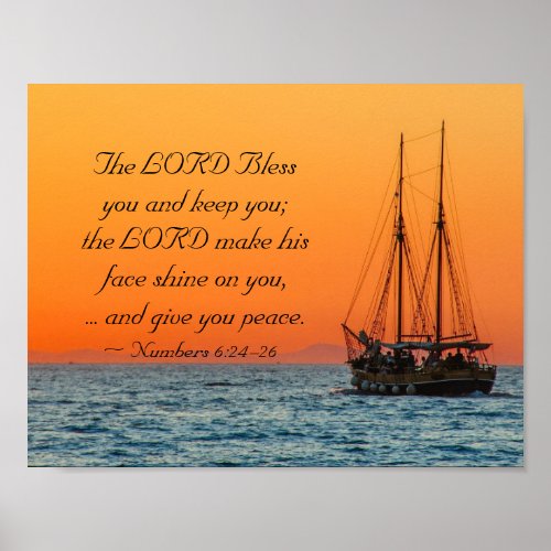 Numbers 6 24_26 The Lord bless you and keep you Poster