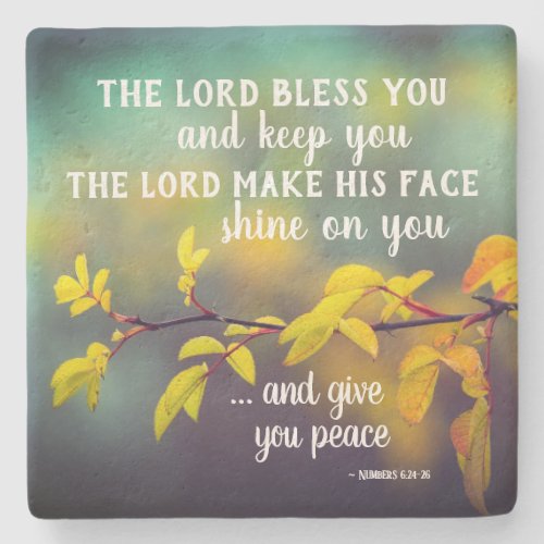 Numbers 624_26 The Lord Bless You and Keep You Stone Coaster