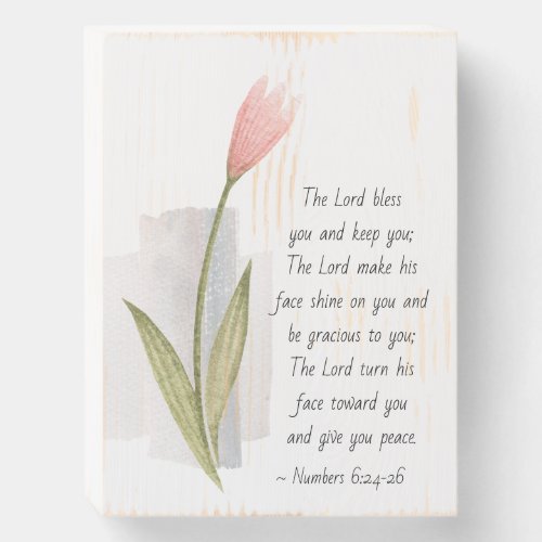 Numbers 624_26 The Lord Bless You and Keep You Wooden Box Sign