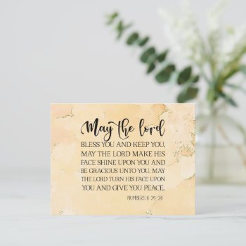 Numbers 6:24-26 The Lord Bless You Bible Flat Card by CChristianDesigns at Zazzle