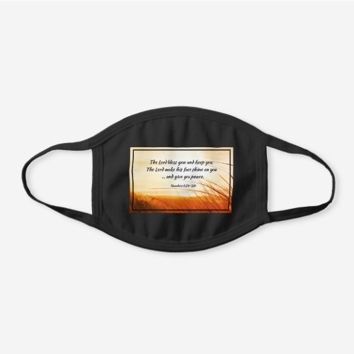 Numbers 624_26 The Lord Bless You Bible Verse Black Cotton Face Mask