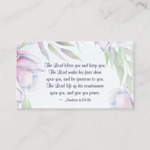 Numbers 624_26 The Lord Bless You Bible Verse Business Card